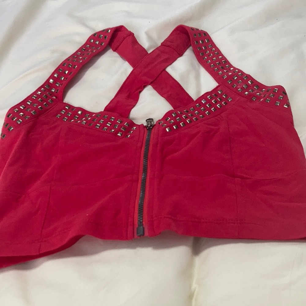 Red crop top